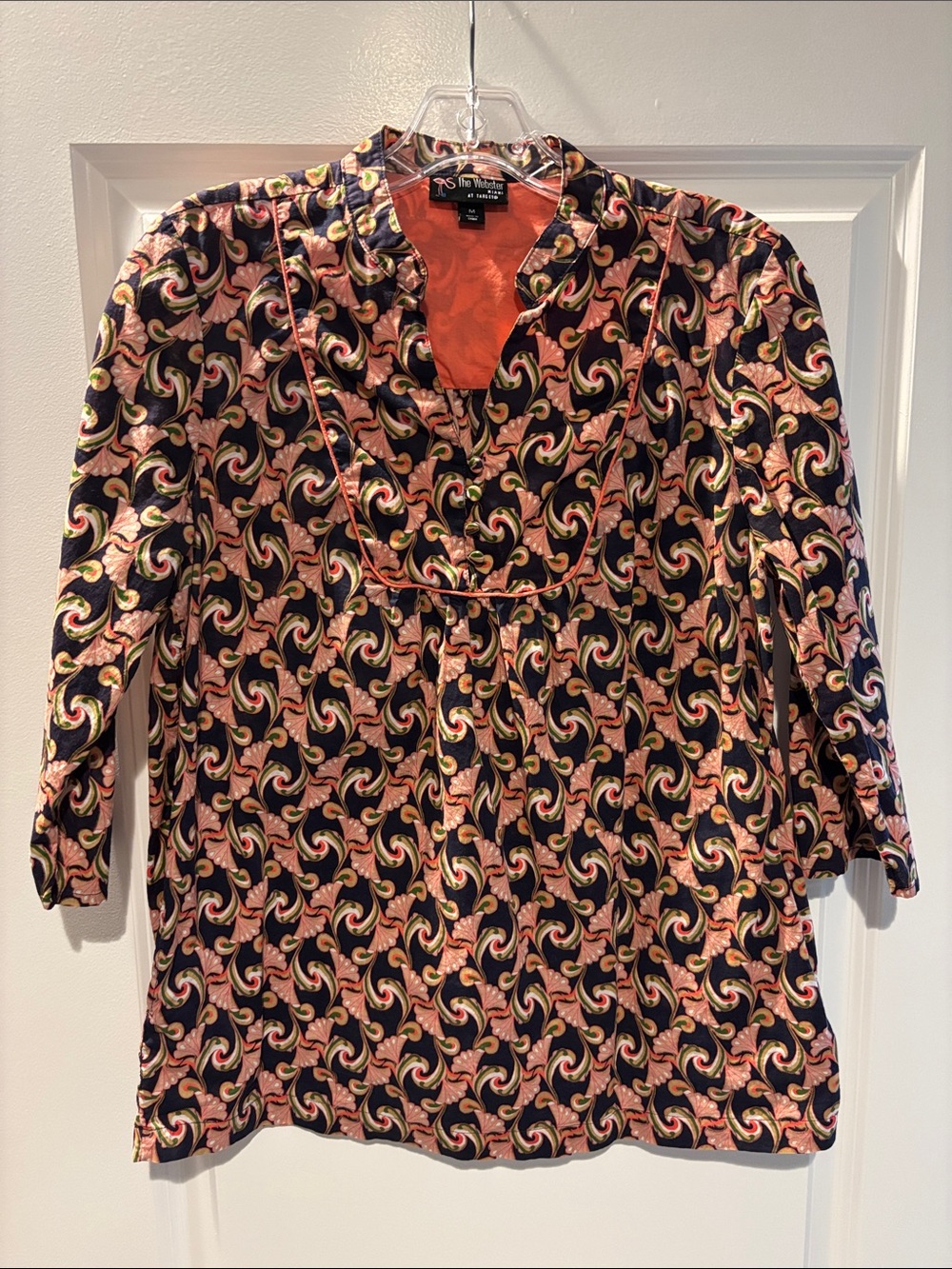 The Webster Miami collab with Target Navy Multicolor V-Neck Tunic